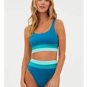 Beach Riot Makenzie Color Block Bikini- large